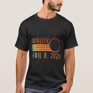 日食太陽の2024年4月8日皆食太陽の Tシャツ