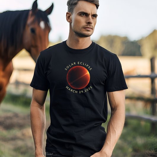 日食太陽の2025天のカスタムメッセージT-Shir Tシャツ