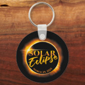 日食太陽の2025年3月29日記念 キーホルダー (裏面)