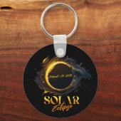 日食太陽の2025年3月29日記念 キーホルダー (裏面)