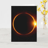 日食暗い日曜日及び月 カード (黄色い花)