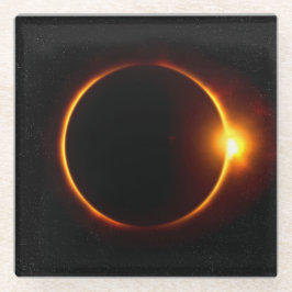 日食暗い日曜日及び月 ガラスコースター