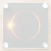 日食暗い日曜日及び月 ガラスコースター (裏面)