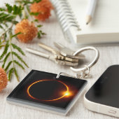 日食暗い日曜日及び月 キーホルダー (正面右)