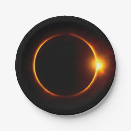 日食暗い日曜日及び月 ペーパープレート