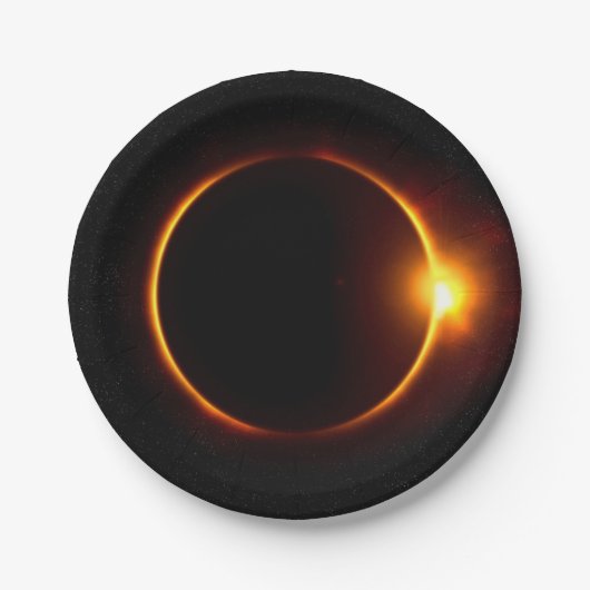 日食暗い日曜日及び月 ペーパープレート (正面)