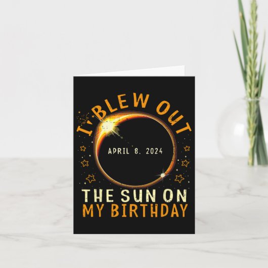 日食誕生日吹私の誕生日上の太陽から カード (正面)