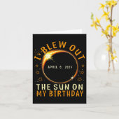 日食誕生日吹私の誕生日上の太陽から カード (黄色い花)