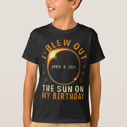 日食誕生日吹私の誕生日上の太陽から Tシャツ (正面)
