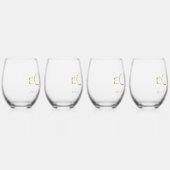 日食黄金天体記念のお土産 ステムなしワイングラス (正面)