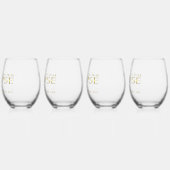 日食黄金天体記念のお土産 ステムなしワイングラス (裏面)