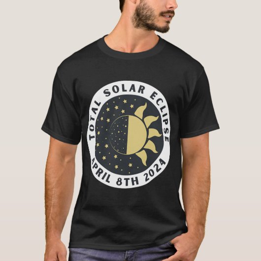 日食 – 太陽の皆既日食 – 全体2024 Tシャツ (正面)