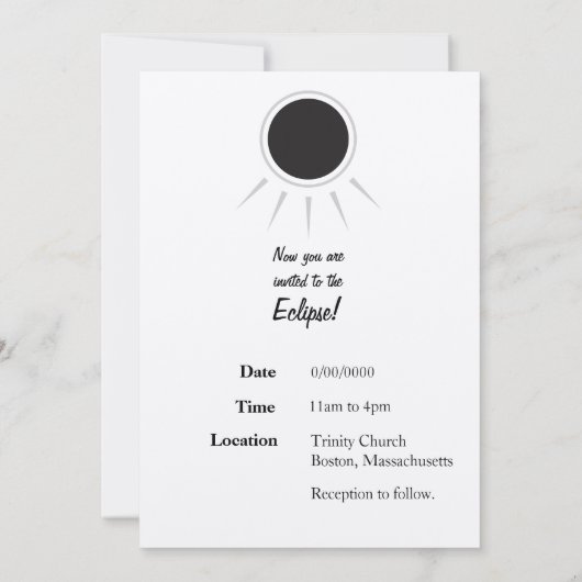 日食 招待状 (裏面)