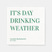 日飲み天気おもしろいバチェロレッテ スタンダードカクテルナプキン (正面)