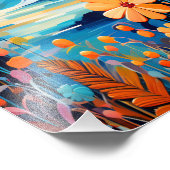 日鮮やかの入りフローラ風景自然アート フォトプリント            (角)