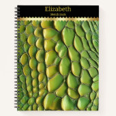 日鮮やか光の蛇紋模様 ノートブック (正面)