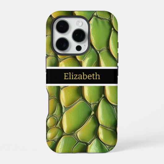 日鮮やか光の蛇紋模様 iPhoneケース (裏面)