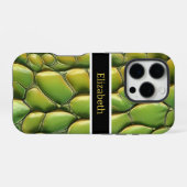 日鮮やか光の蛇紋模様 iPhoneケース (裏面横)
