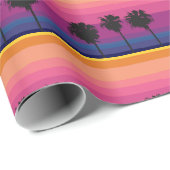 日鮮やか入とヤシの木のラッピング紙 ラッピングペーパー (ロールコーナー)