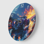 日鮮やか改造の入り時のクルージング ラージ壁時計 (傾斜)