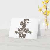 日1月第21 -リスの感謝 カード (黄色い花)