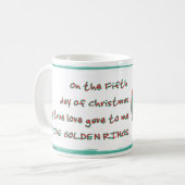 日5 - 12日のクリスマスのコーヒー・マグ コーヒーマグカップ (正面左)