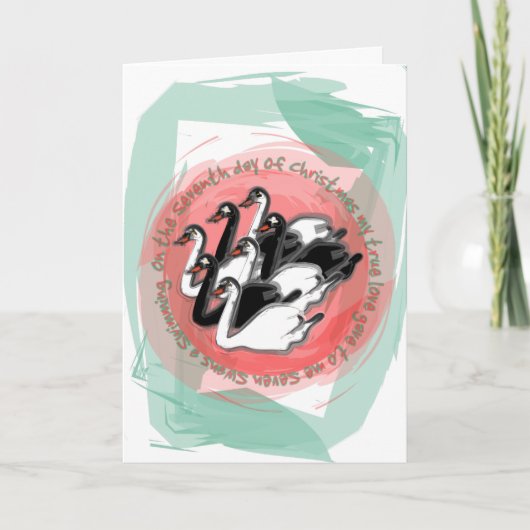 日7 - 12日のクリスマスカード シーズンカード (正面)