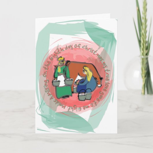 日8 - 12日のクリスマスカード シーズンカード (正面)