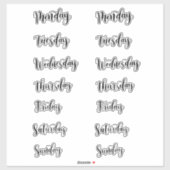 日・オブ・ザ・ウィーク シール (シート)