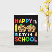 日・オブ・スクール・ヒョウ・プリント先生と学生1 カード (黄色い花)