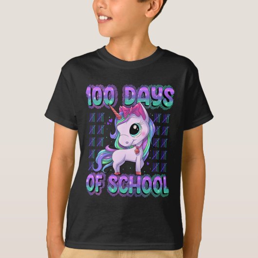 日・オブ・スクール・ユニコーン100頭が切れる日100日目 Tシャツ (正面)
