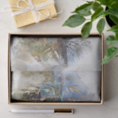 日、ヴィンテージピックアップトラック、ティール(緑がかった色) 薄葉紙 (ギフト)