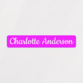 日/気に学校名前をカスタムするネオンカラー ラベル (デザイン1)