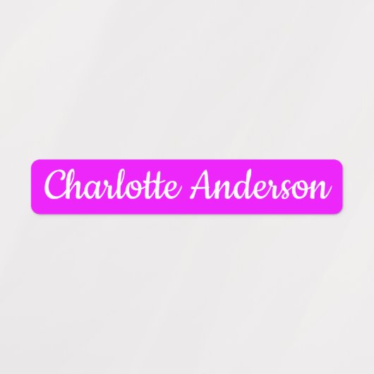 日/気に学校名前をカスタムするネオンカラー ラベル (デザイン1)