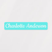 日/気に学校名前をカスタムするネオンカラー ラベル (デザイン2)