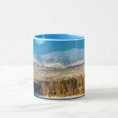 日,白い魚のスキー走で最後の光が輝く マグカップ (中央)