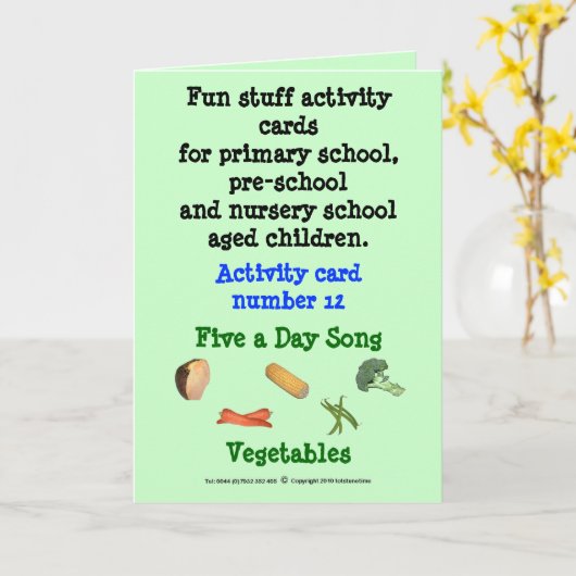 日-野菜5 カード (黄色い花)