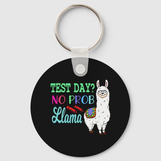日No Prob Llamaテスト日No Problamaテスト日L キーホルダー (正面)