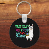日No Prob Llamaテスト日No Problamaテスト日L キーホルダー (正面)