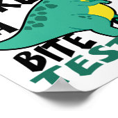 日Tレックスおもしろい先生恐竜試験 ポスター (角)