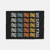 日Tee Kids 100Th Day of School フリースブランケット (正面(横))