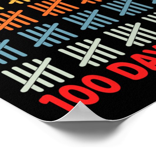 日Tee Kids 100Th Day Of School Costum ポスター (角)