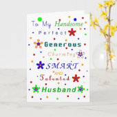 旦那お世辞ハッピーバースデー! カード (黄色い花)