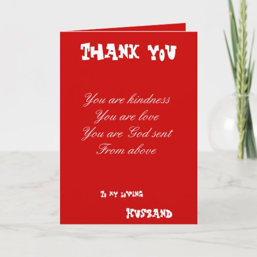 旦那さんあいさつカードありがとう サンキューカード (正面)