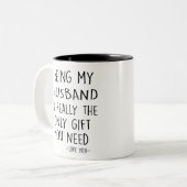 旦那は本当に唯一のギフトが欲しい ツートーンマグカップ (正面左)