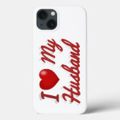 旦那大好き 赤文字 かわいい iPhone カーショ Case-Mate iPhoneケース (裏面)