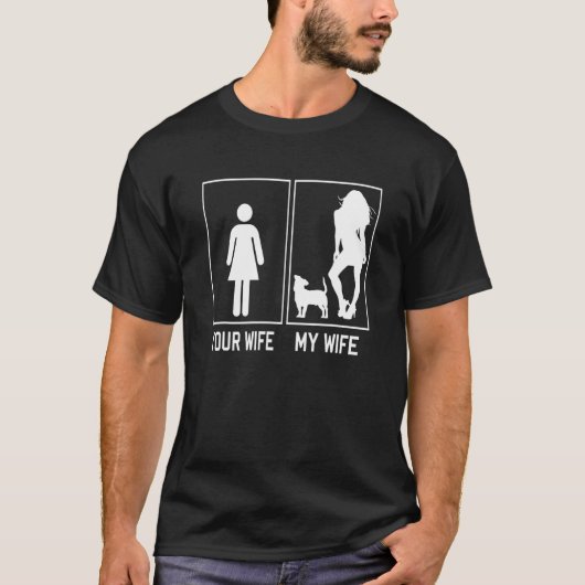 旦那様のためのジャック・ラッセル・テリア あなたの妻 私の妻 Tシャツ (正面)