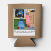 旦那笑わされる/配管工ユーモアクーラーボックス 缶クーラー (正面)