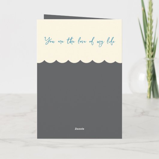 旦那25周年記念は灰色の青 カード (裏面)