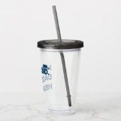 旦那。パパ。英雄。レトロ図 アクリルタンブラー (左)